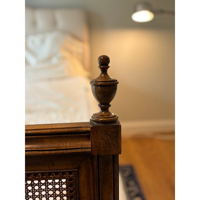 Century Furniture Vintage Century Furniture Claridge Collection Woven Cane Queen Headboard by Raymond Sobota For Sale - Image 4 of 17