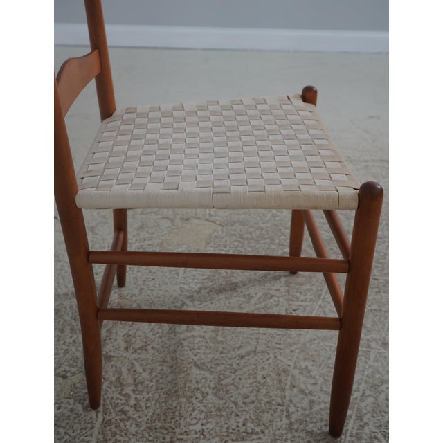 Nichols & Stone Set of 6 Shaker Style Cherry Ladder Back Dining Chairs For Sale - Image 13 of 18