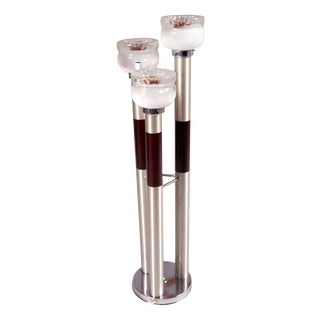 Floor Lamp in Murano Glass and Chromed Steel by Av Mazzega, 1970s For Sale