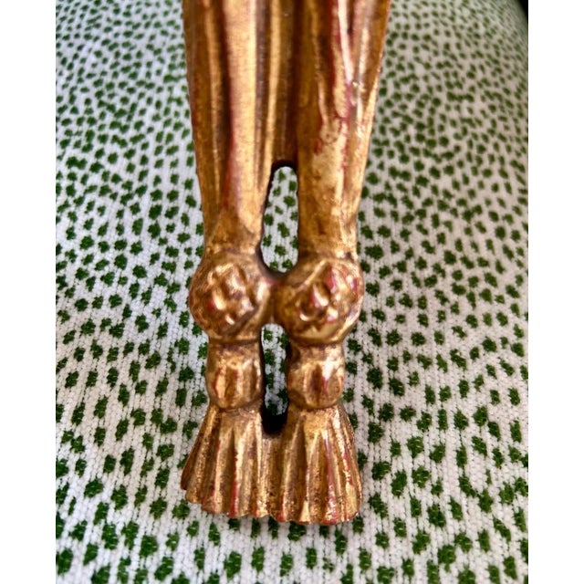 Vintage Italian Giltwood Bow & Tassel Sconces For Sale In Kansas City - Image 6 of 7