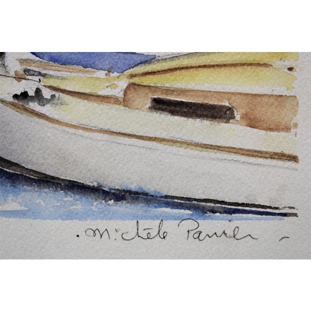 Michèle Panier "Port De Saint Tropez" Watercolor For Sale In San Francisco - Image 6 of 7