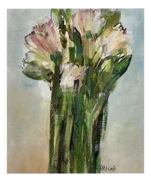 Bozena Lesiak, Tulips, Gouache on Paper, 2024