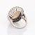 Late 20th Century Vintage 14.50ct Natural Opal Diamond Ring 14k White Gold Large Oval Cocktail 5 size 5 For Sale - Image 5 of 7