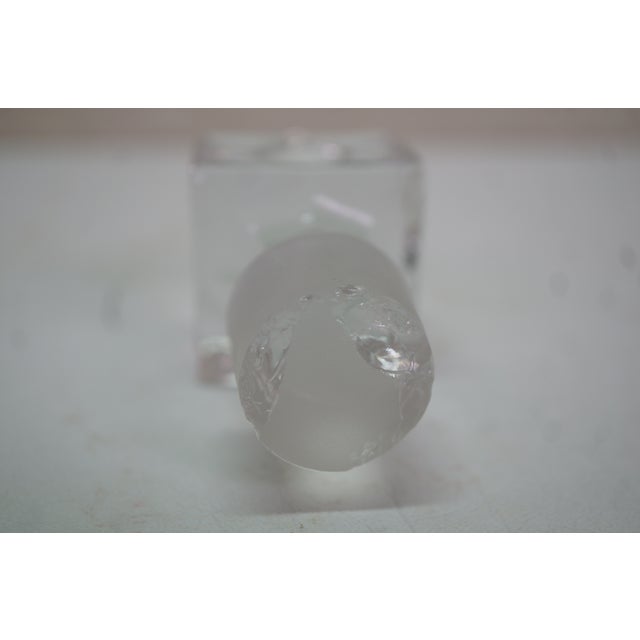 Vintage Fostoria Glass Geometric Square Liquor Bar Bottle Decanter For Sale - Image 13 of 15