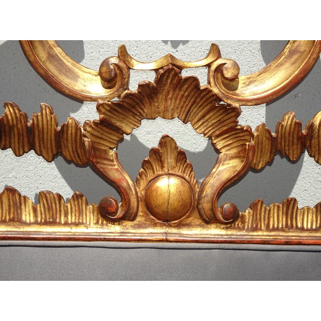 Vintage Italian Rococo Ornate Gold Gilt King Headboard ~ Hollywood Regency For Sale - Image 10 of 14