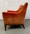 Mid-Century Modern Lounge Chair With Orange Velvet Upholstery For Sale - Image 16 of 17