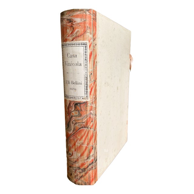 Italian Decorative Book Box with Marbled Paper Spine For Sale