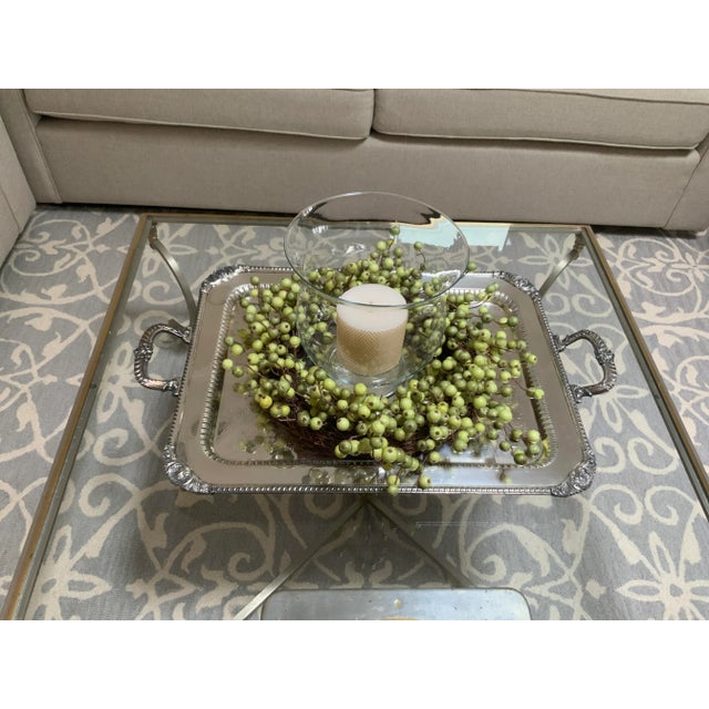 1920s Large English Silverplate Serving Tray For Sale - Image 12 of 13