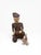 Mid 20th Century Mid 20th Century Hand-Carved Chinese Wooden Figural Sculpture of Seated Musician With Drum For Sale - Image 5 of 14
