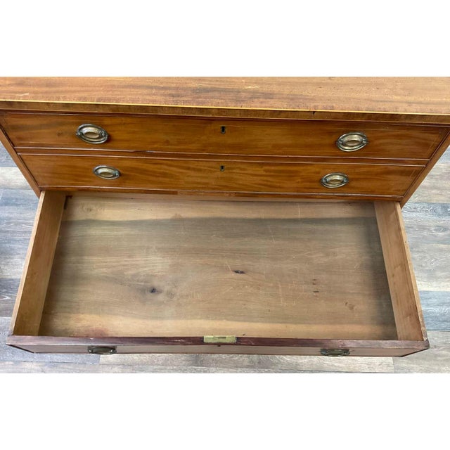 Brown Antique Early 1800 Georgian English Secretaire Cabinet, Walnut For Sale - Image 8 of 16