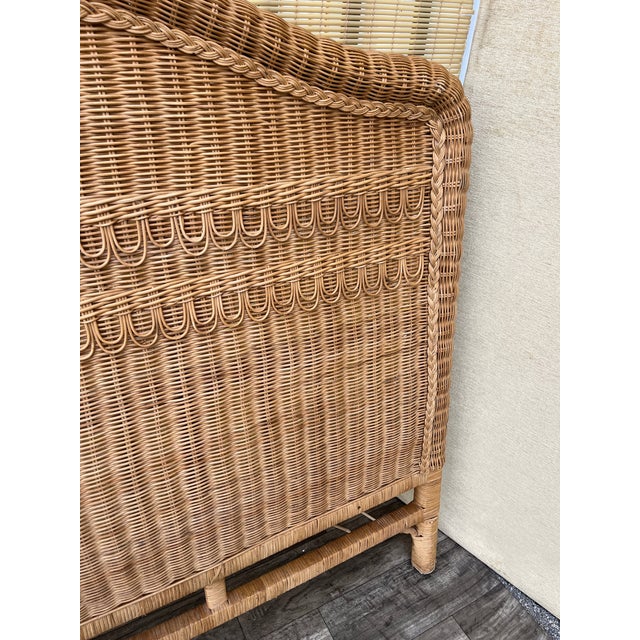 Polo Ralph Lauren Boho Coastal Style Wicker King Size Bed Headboard. Circa 1990s For Sale - Image 13 of 18