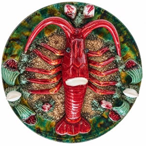 French Majolica Palissy Ware Lobster Charger