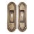 Pair of Pressed Brass Art Deco Pocket Door Pulls For Sale