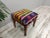 Ethnic Kilim Upholstered Padded Footstool For Sale - Image 4 of 9