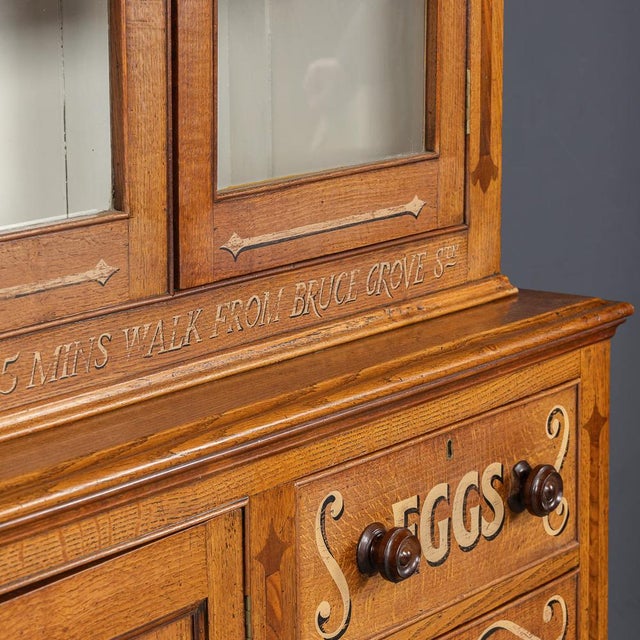 Victorian Oak and Glass Showcase Dresser, 1890s For Sale - Image 6 of 18