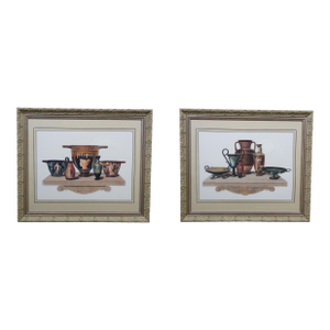 Late 20th Century 2 Henry Moses Neoclassical Greek Etruscan Pottery Urn Engraving Prints 28"