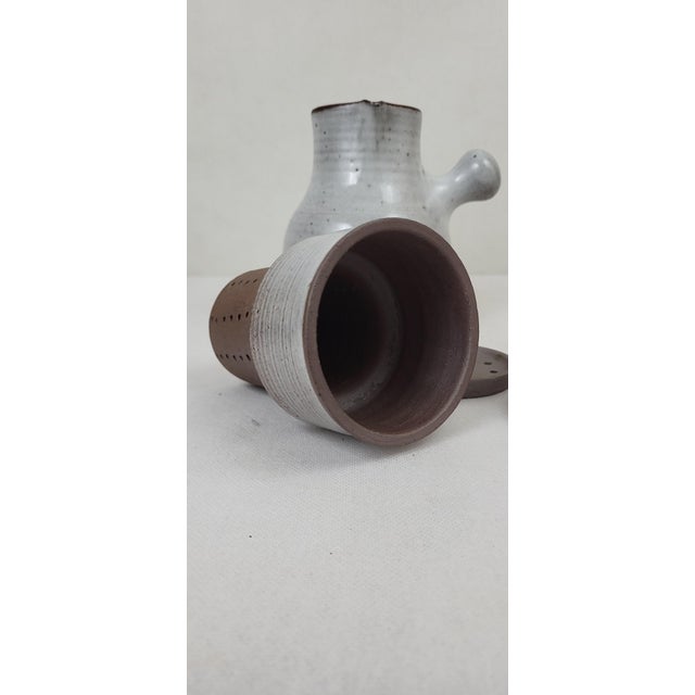 Stoneware Coffee Service by Jeanne & Norbert Pierlot, 1970s, Set of 7 For Sale - Image 13 of 18