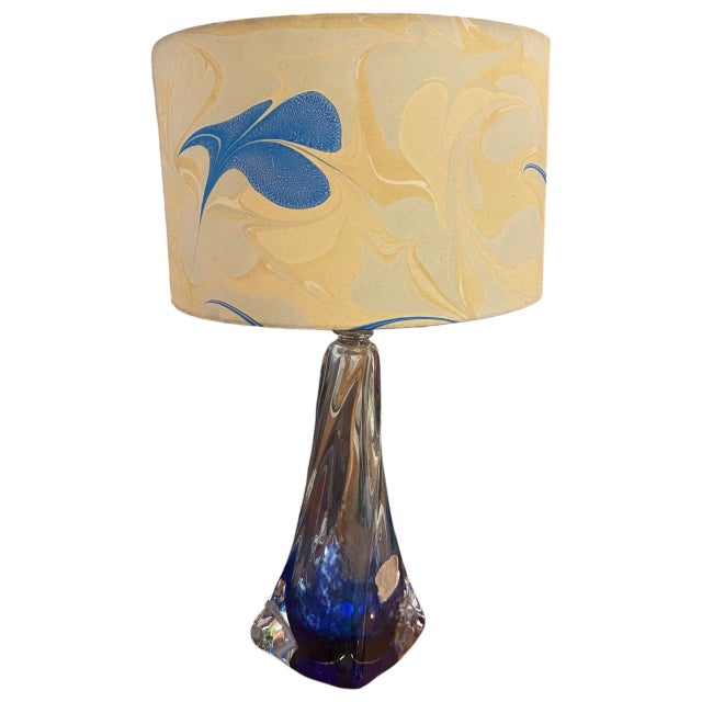 1960s Vintage Blue Lamp from Val Saint Lambert, 1960s For Sale - Image 5 of 5