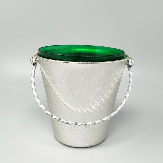 Metal Mid-Century Modern Italian Ice Bucket by Giovanni Alessi, 1960s For Sale - Image 7 of 9
