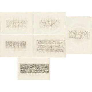 Carlo Antonini, Vases and Tazzas, 1821, Paper, Set of 6 For Sale