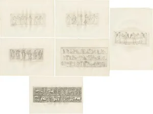 Carlo Antonini, Vases and Tazzas, 1821, Paper, Set of 6