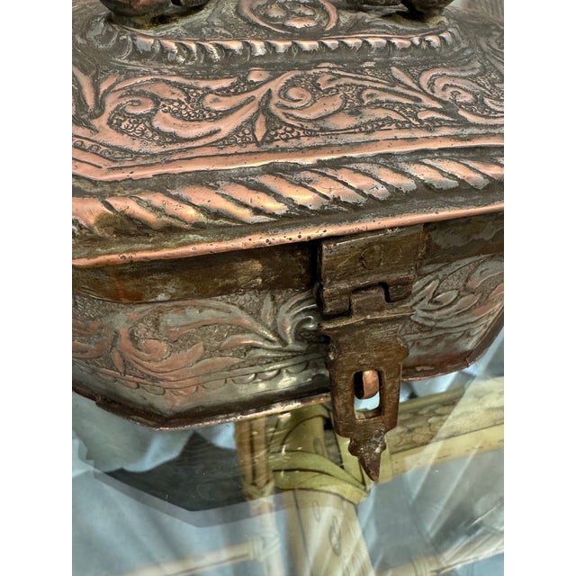 Late 19th Century Antique Copper Inkwells Box For Sale - Image 5 of 8