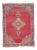 1940s Vintage Handwoven Turkish Oushak Area Rug 4'4" X 6'0" For Sale