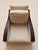 Donghia 1990s Attributed Donghia Beige Armchair With Walnut Frame For Sale - Image 4 of 7