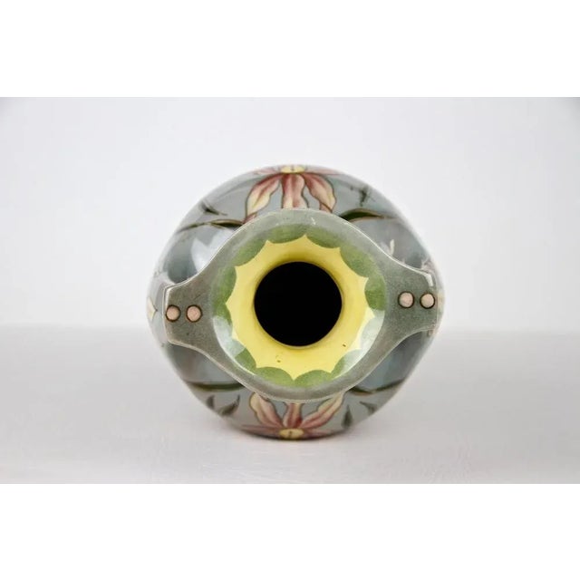 Art Nouveau Majolica Vase by Gerbing & Stephan, Bohemia, 1910s For Sale - Image 10 of 13