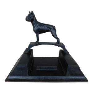 Antique Cast Iron Boxer Bull Dog Boot Scraper