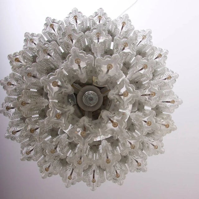 Large Glass Chandelier by Austrolux for Eba Leuchten, 1960s For Sale - Image 4 of 9