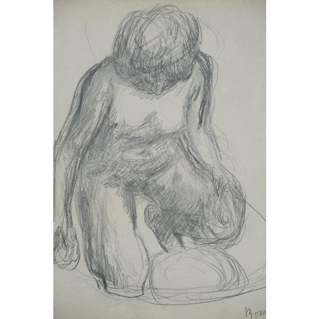 Pierre Bonnard (1867-1947) Kneeling Nude Woman Original color poster Signed in the plate On poster paper, 47 x 70 cm...