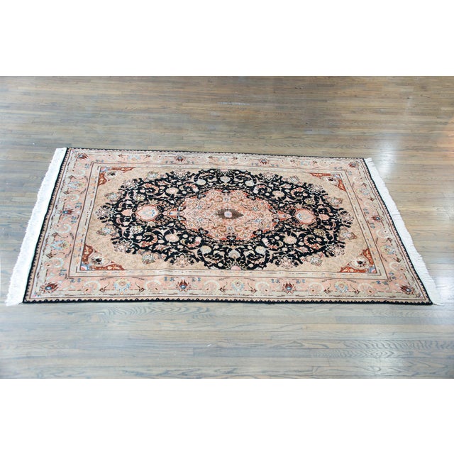 Vintage Persian Tabriz Rug For Sale In Chicago - Image 6 of 15