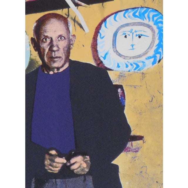 John Brower, Vintage 1960s Pablo Picasso Photo Silkscreen Serigraph Pop Art For Sale In Miami - Image 6 of 7