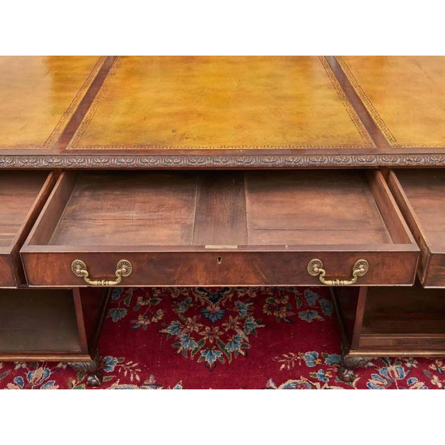 Antique Large Carved Chappendale Writing Desk For Sale - Image 13 of 14