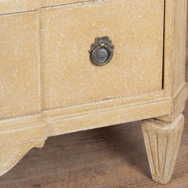 19th Century Pair of Swedish Gustavian Painted Chest of Three Drawers With Griffins For Sale - Image 13 of 15
