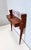 1950s Vintage Italian Console Table in Ebonized Beech and Rose-Patterned Fabric, 1950s For Sale - Image 5 of 11