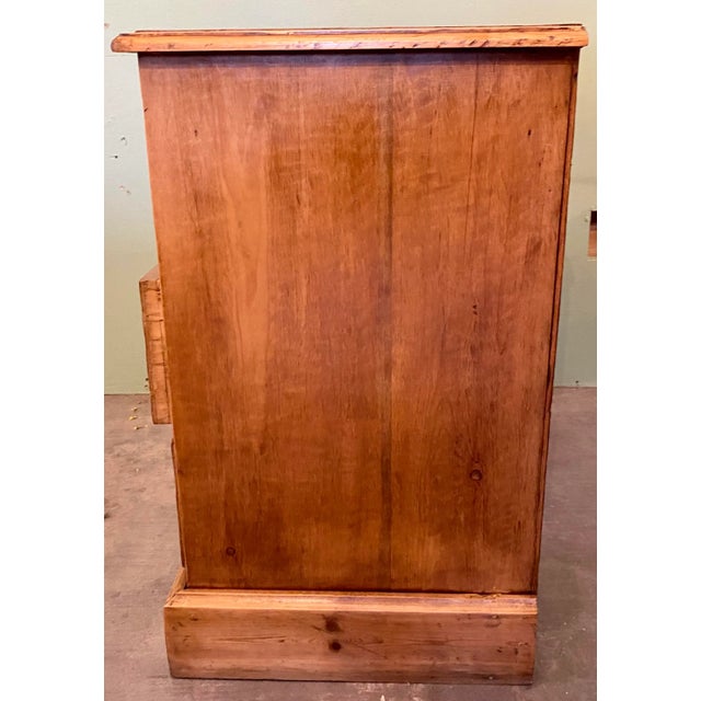 Small Antique Pine Secretaire With Fitted Interior and 2 Drawer Chest of Drawers From England - Circa 1870 For Sale - Image 4 of 12