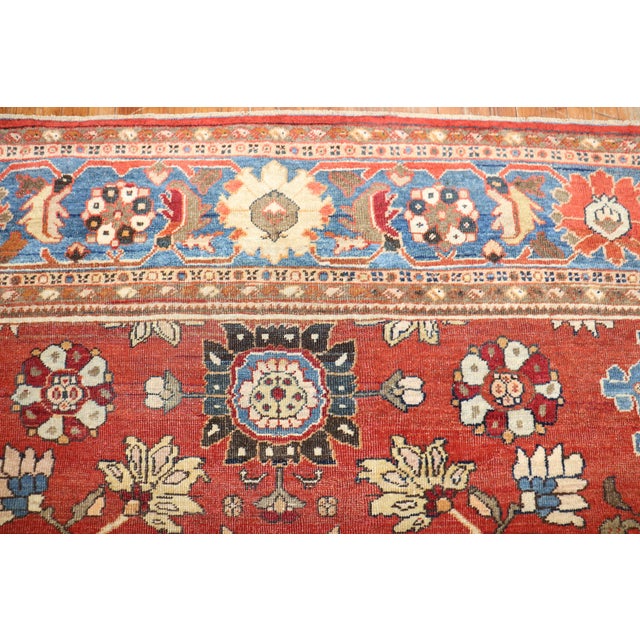 Antique Persian Mahal Sultanabad Rug - 11'2" x 13' For Sale - Image 9 of 12