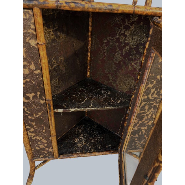Mid 19th Century Victirian Bamboo Corner Cabinet For Sale - Image 5 of 10