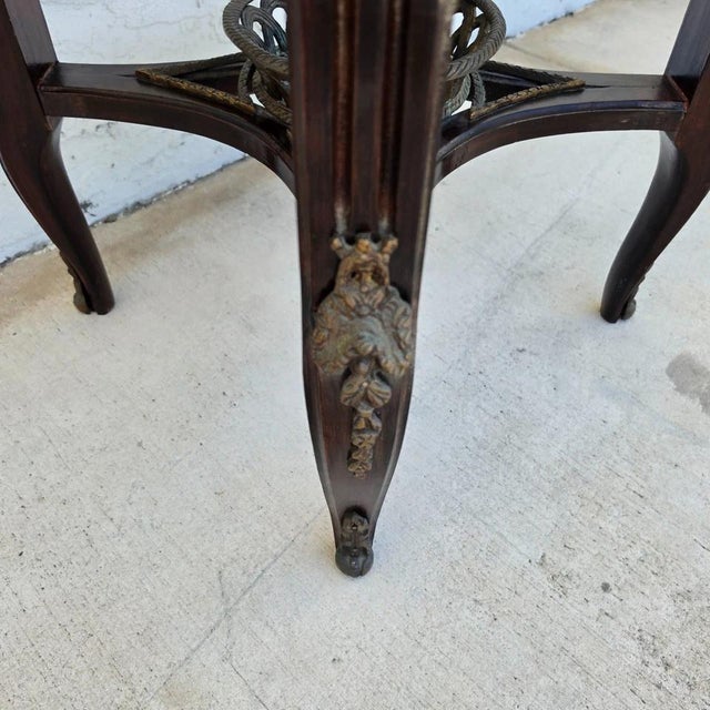 Wood Antique 19th Century Louis XVI Revival Bouillotte Side Center Table For Sale - Image 7 of 17