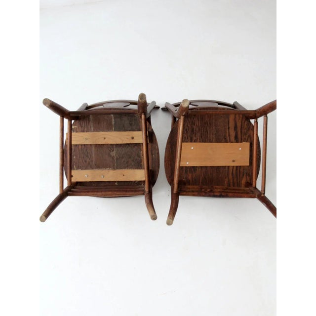 Antique Dining Chairs Pair For Sale - Image 6 of 10