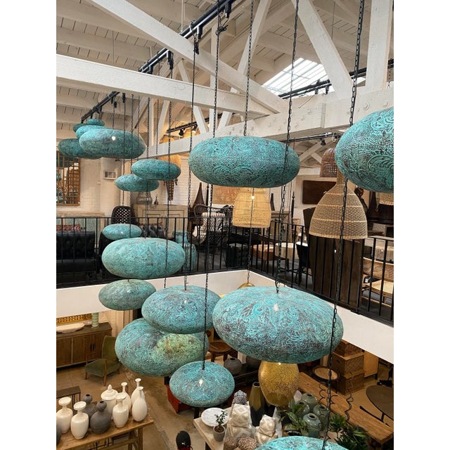 Metal Contemporary Copper Utan Pendant Light Large For Sale - Image 7 of 10