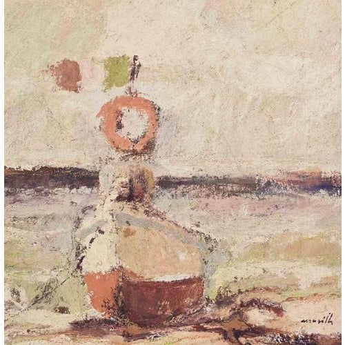 Franco Marzilli, Boat, 1970s, Oil Painting on Canvas For Sale - Image 3 of 5
