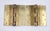 Stanley ball bearing polished brass door hinges with flat tips, five knuckles, and a staggered hole pattern. The original...