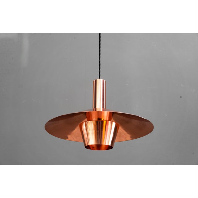 Copper Copper Chandelier, Denmark, 1950s For Sale - Image 8 of 18