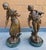 Mid 20th Century Auguste Moreau, Pair of Patinated Bronze Figures Peasants on Marble Plinths For Sale - Image 5 of 11