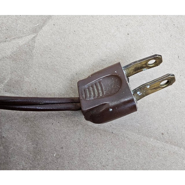 Off-white Mid-Century Crackled Finish Porcelain Off-White and Blue Flower Jar Table Lamp For Sale - Image 8 of 10