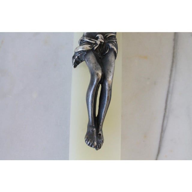 Mid 20th Century Vintage Marble Crucifix For Sale - Image 5 of 14