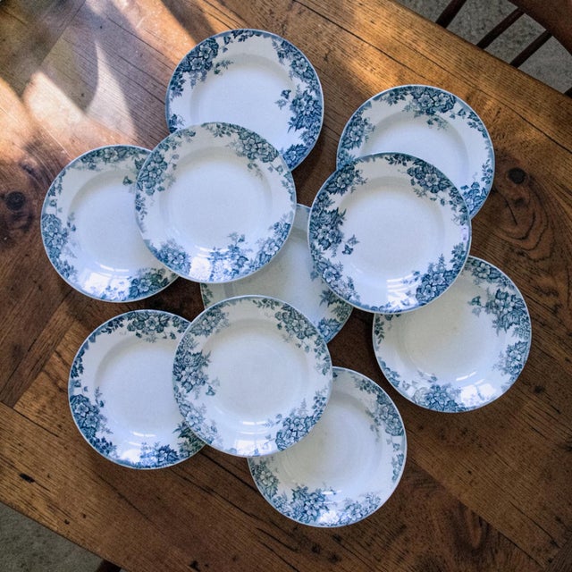 Antique French Plates by Moulin Des Loups, 1910, Set of 10 For Sale - Image 10 of 10